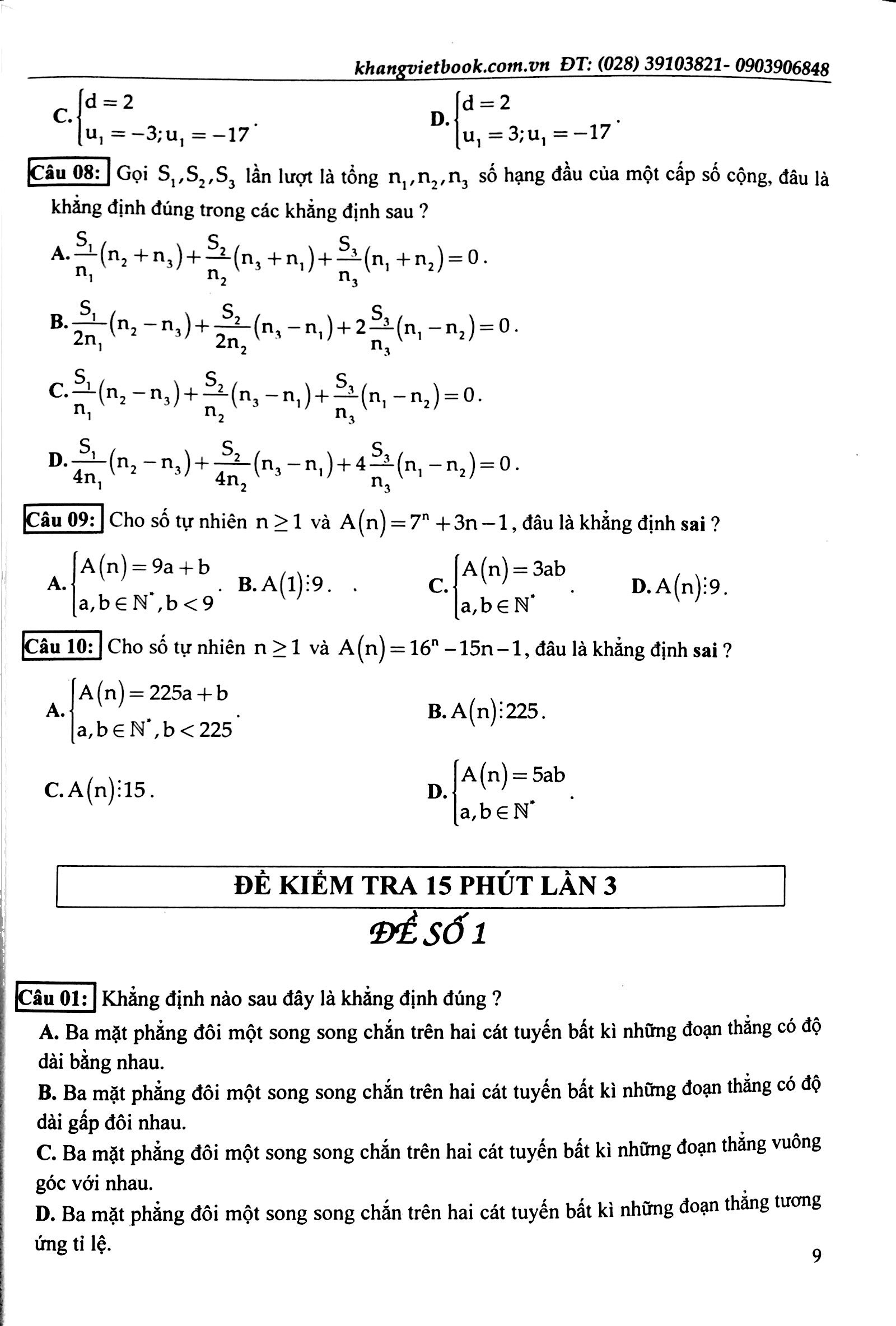 100 đề kiểm tra định kì trắc nghiệm toán 11 - Ảnh 8