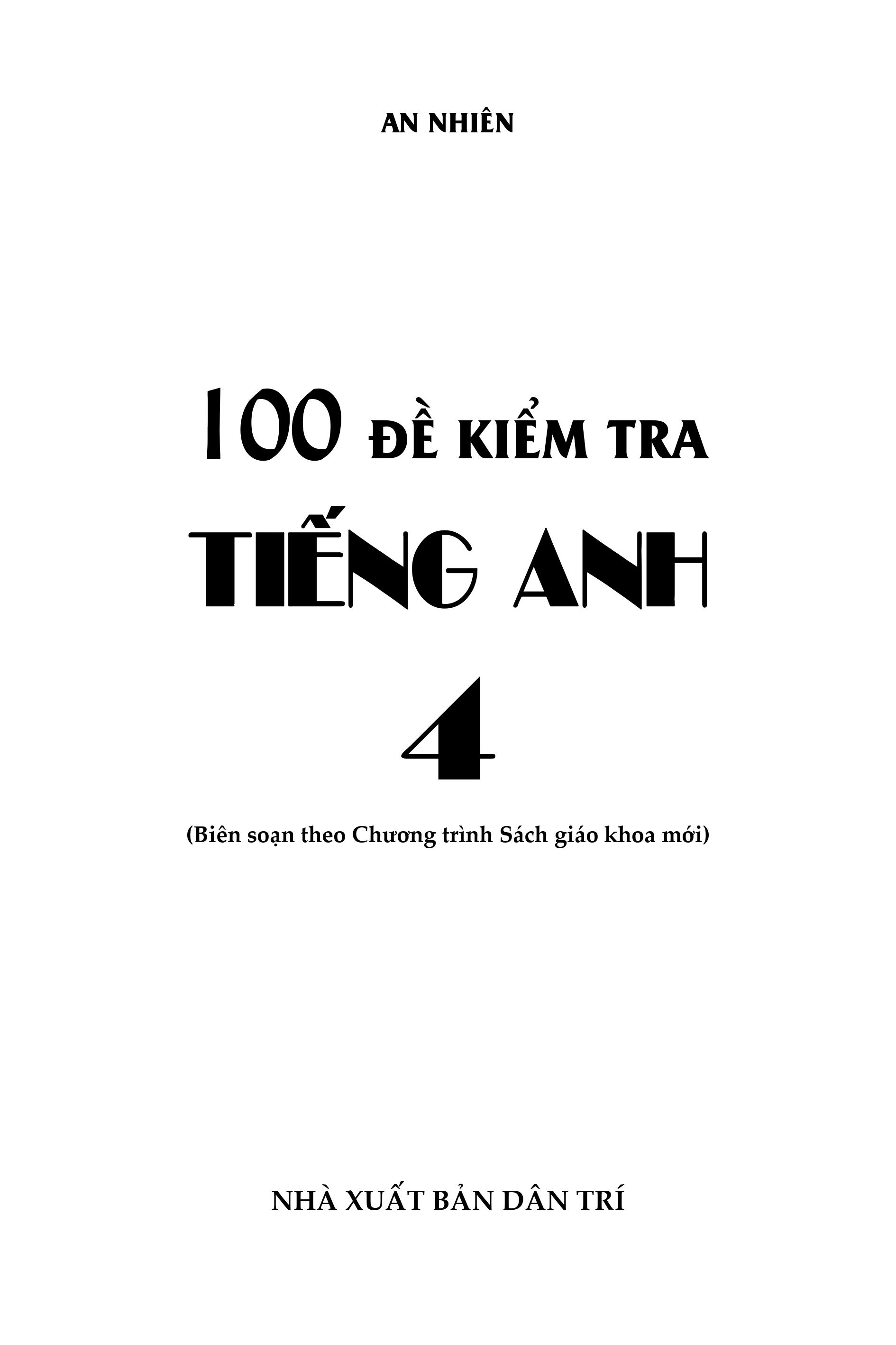 100 đề kiểm tra tiếng anh 4 - Ảnh 4