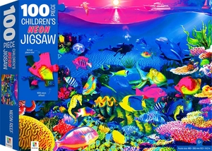 100-piece children's neon jigsaw: neon reef - Ảnh 3