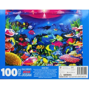 100-piece children's neon jigsaw: neon reef - Ảnh 4