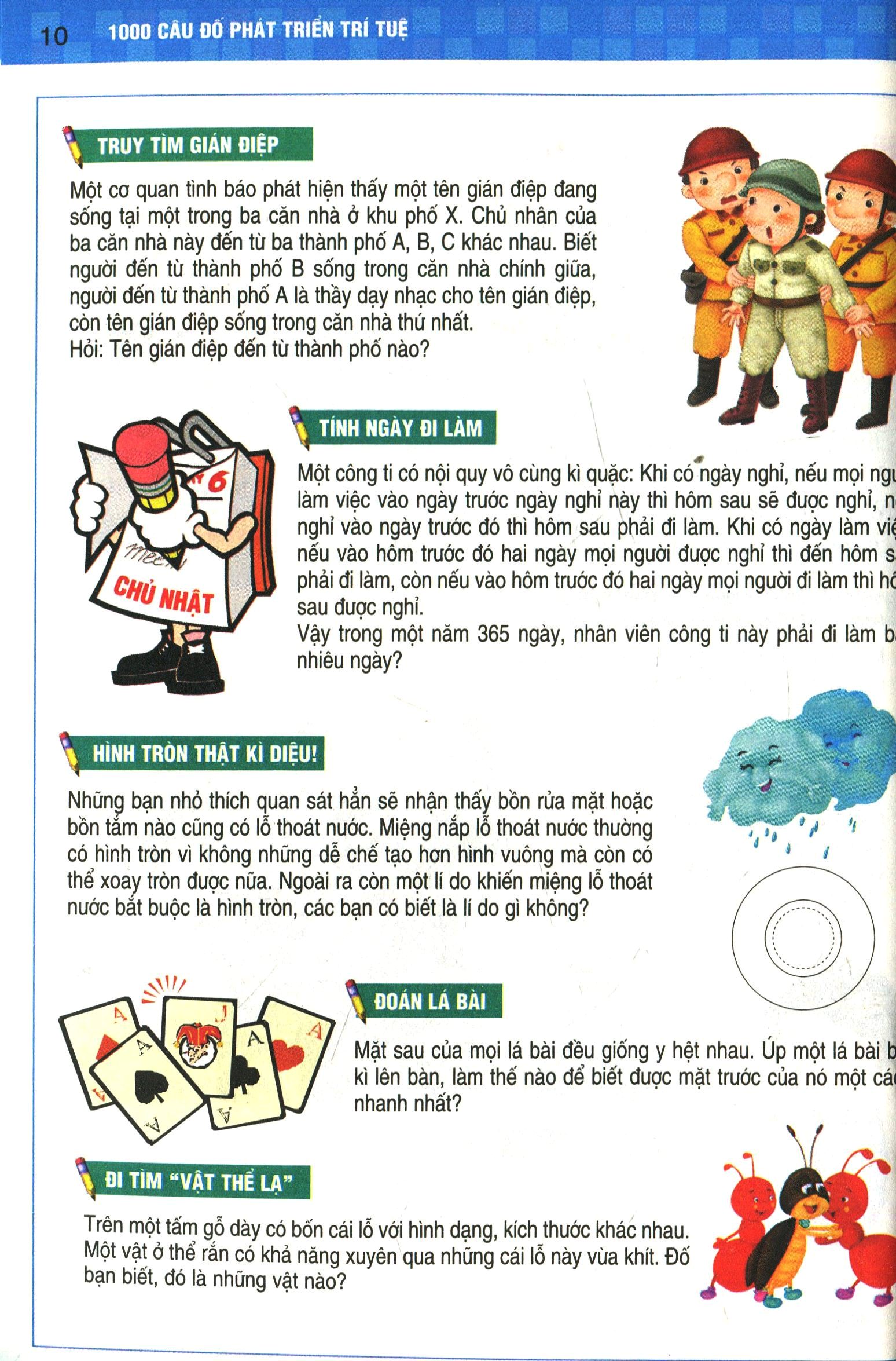 1000 câu đố phát triển trí tuệ - thách thức iq (tái bản 2019) - Ảnh 4