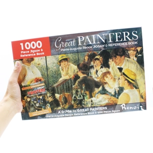 1000 piece jigsaw & reference book: great painters pierre-auguste renoir - Ảnh 11