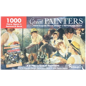 1000 piece jigsaw & reference book: great painters pierre-auguste renoir - Ảnh 7