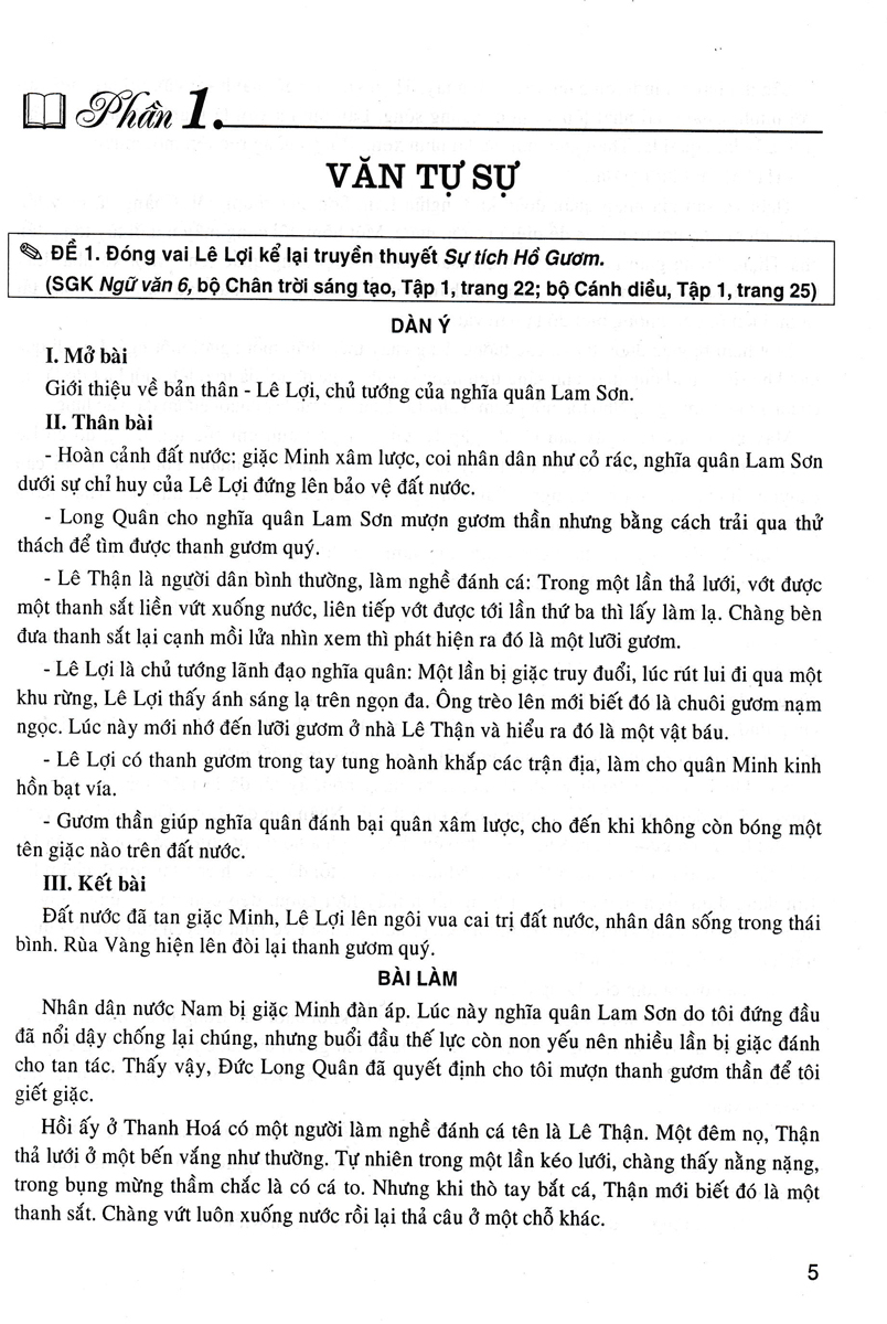 270 Đề Và Bài Văn Hay 6 - Ảnh 2