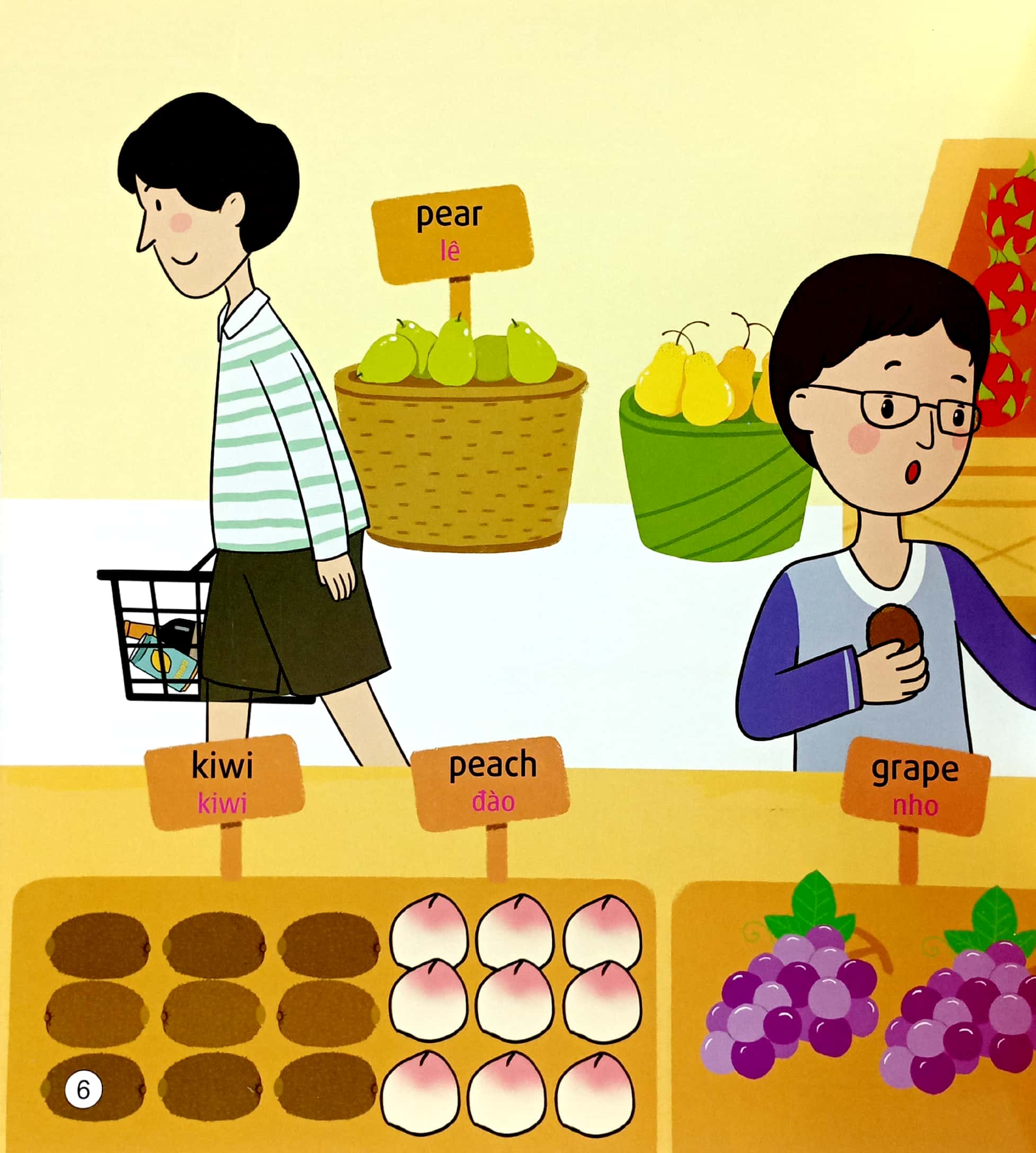 5 phút mỗi ngày - bộ sách tiếng anh đầu tiên cha mẹ dạy bé - rau, quả, thực phẩm - Ảnh 5