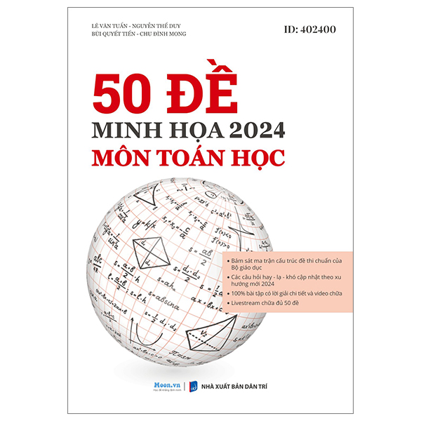 50 đề minh họa 2024 - môn toán học