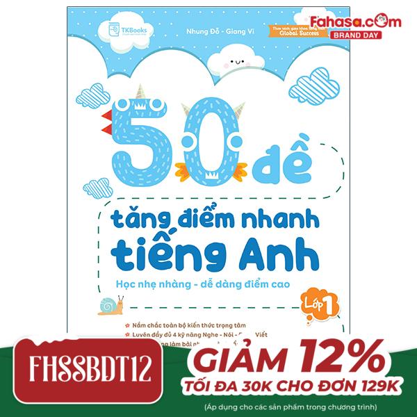 50 đề tăng điểm nhanh tiếng anh lớp 1