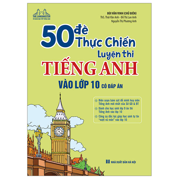 50 đề thực chiến luyện thi tiếng anh vào lớp 10 (có đáp án)