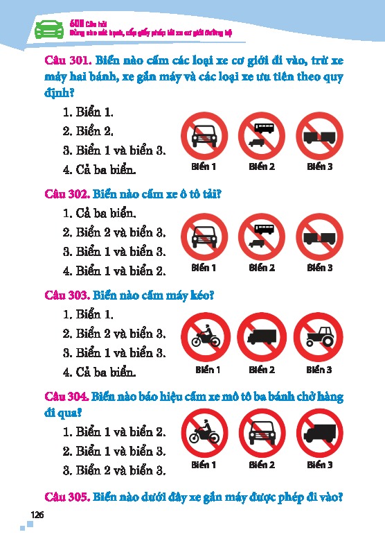 600 Câu Hỏi Dùng Cho Sát Hạch, Cấp Giấy Phép Lái Xe Cơ Giới Đường Bộ - Ảnh 7