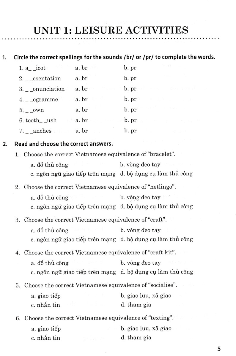 702 câu trắc nghiệm tiếng anh 8 - không đáp án (dùng chung cho các bộ sgk hiện hành) - Ảnh 5