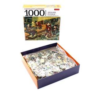 a japanese garden in summertime - 1000 piece jigsaw puzzle: a scene from the tale of genji, woodblock print (finished size 24 in x 18 in) - Ảnh 12