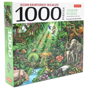 asian rainforest wildlife - 1000 piece jigsaw puzzle: finished size 29 in x 20 inch (73.7 x 50.8 cm) - Ảnh 2