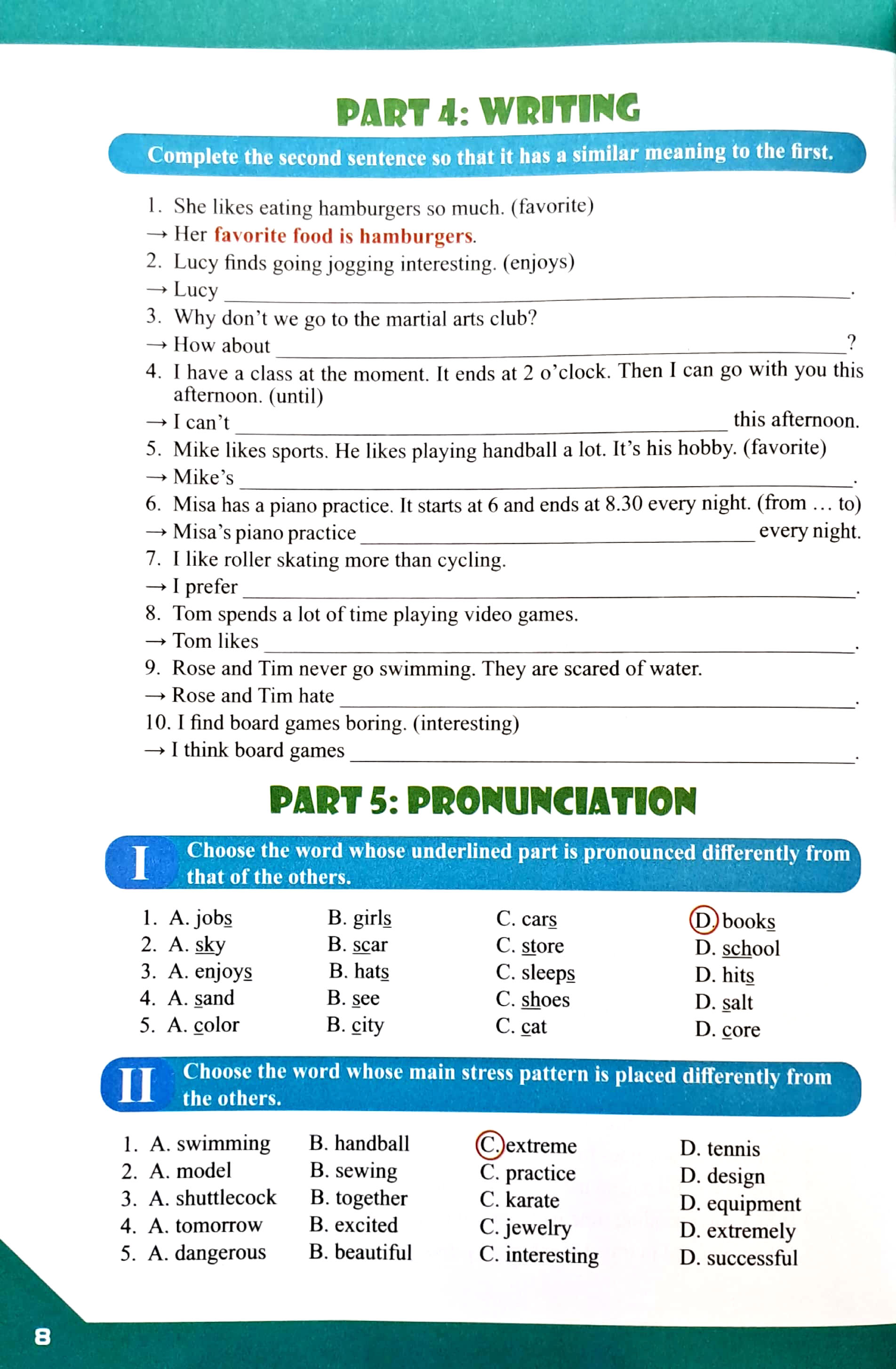 bài tập bổ trợ toàn diện tiếng anh 8 - Ảnh 7