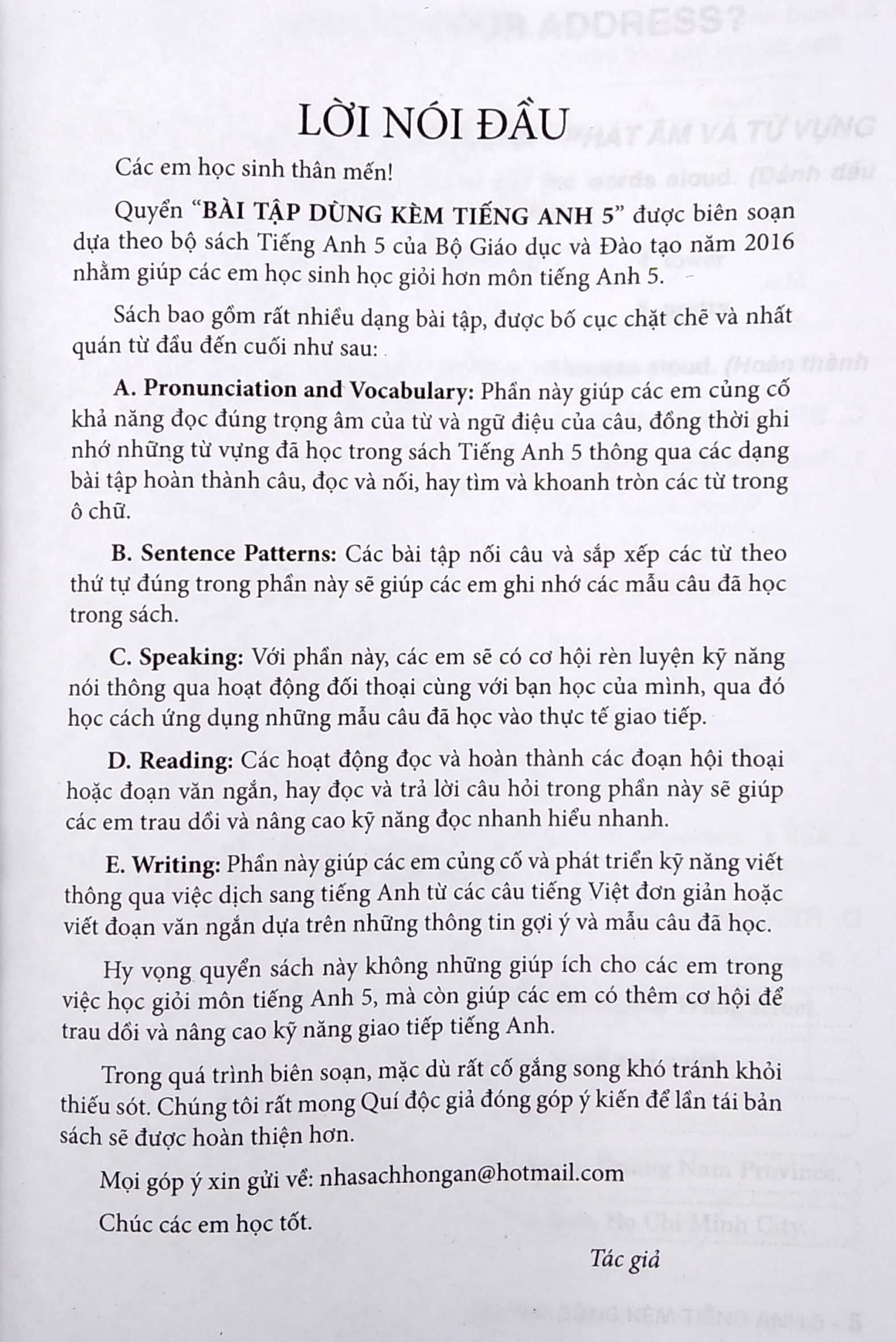 bài tập dùng kèm tiếng anh 5 - biên soạn theo chương trình mới - Ảnh 4