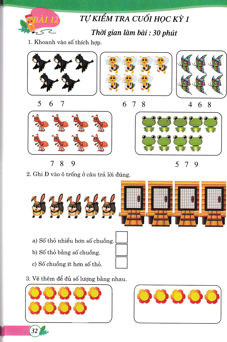 bài tập phát triển tư duy sáng tạo môn toán lớp 1 (biên soạn theo chương trình sách giáo khoa mới) - Ảnh 8