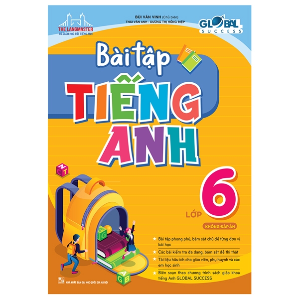 bài tập tiếng anh lớp 6 (không đáp án) (sách màu)