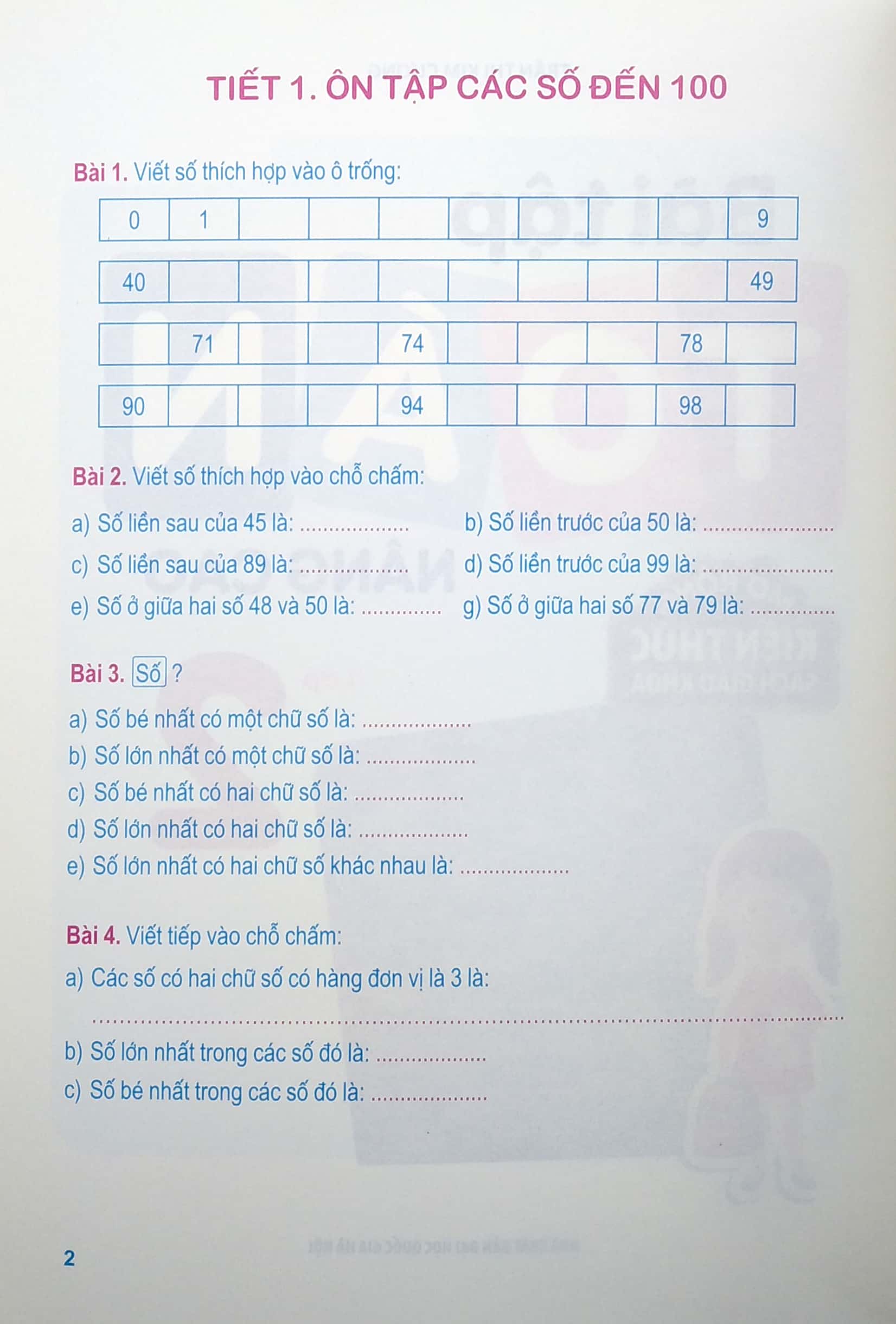 bài tập toán nâng cao lớp 2 - mở rộng kiến thức sách giáo khoa - Ảnh 4