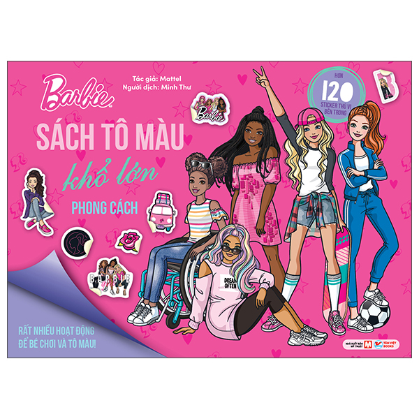 barbie - sách tô màu khổ lớn - phong cách