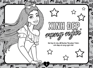 barbie - sách tô màu khổ lớn - phong cách - Ảnh 5