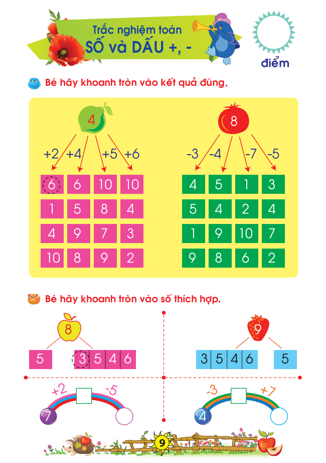 bé chuẩn bị vào lớp 1 - vở bé làm toán trắc nghiệm (dành cho bé từ 5-6 tuổi) (tái bản 2021) - Ảnh 10
