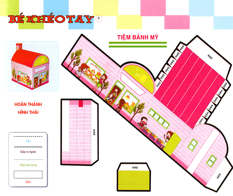 bé khéo tay - cắt và dán hình 3d - đại bản doanh vui vẻ - Ảnh 7