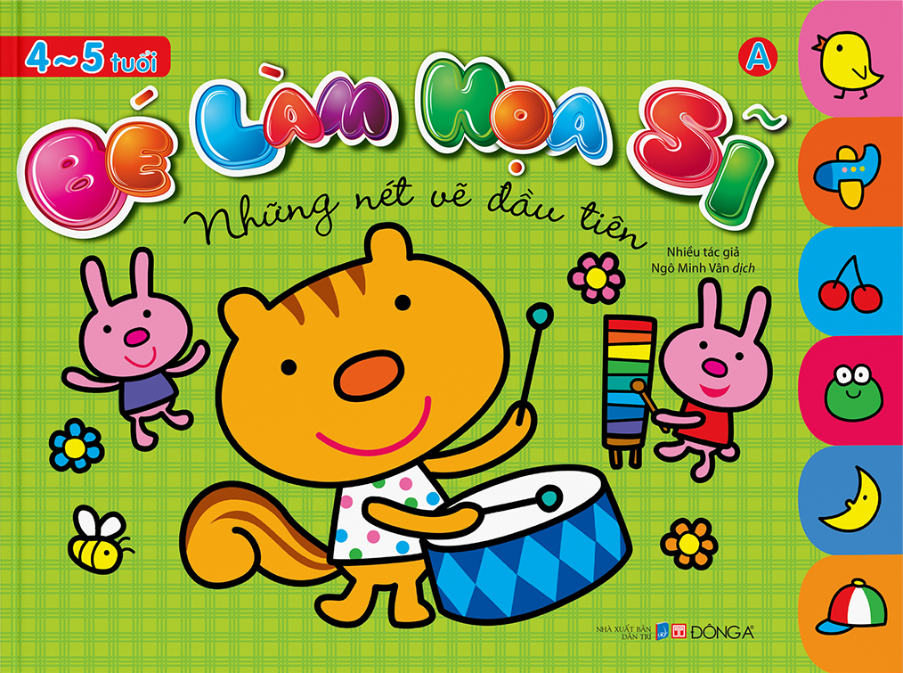 bé làm họa sĩ - những nét vẽ đầu tiên - 4~5 tuổi - tập a - Ảnh 2