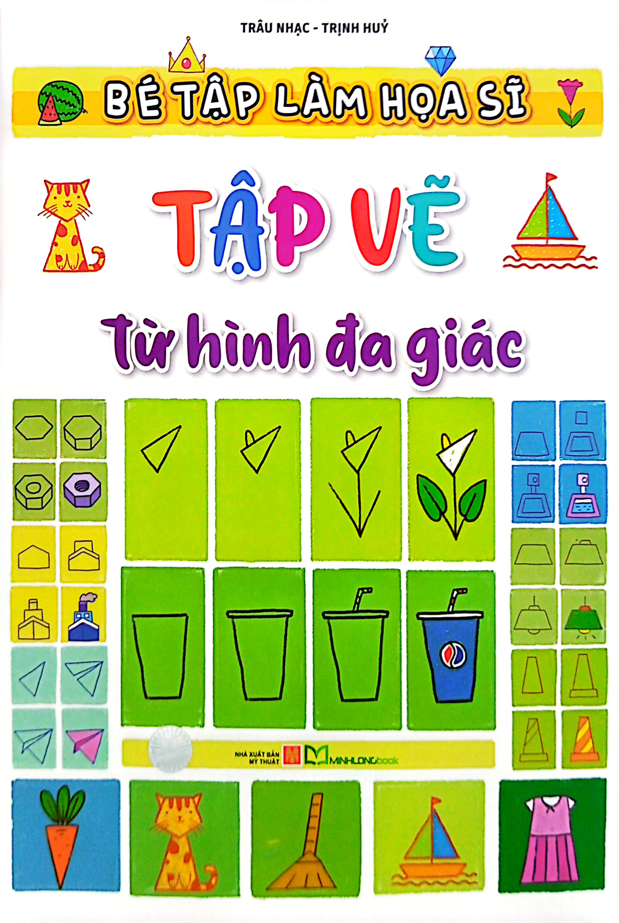 bé tập làm họa sĩ - tập vẽ từ hình đa giác - Ảnh 2