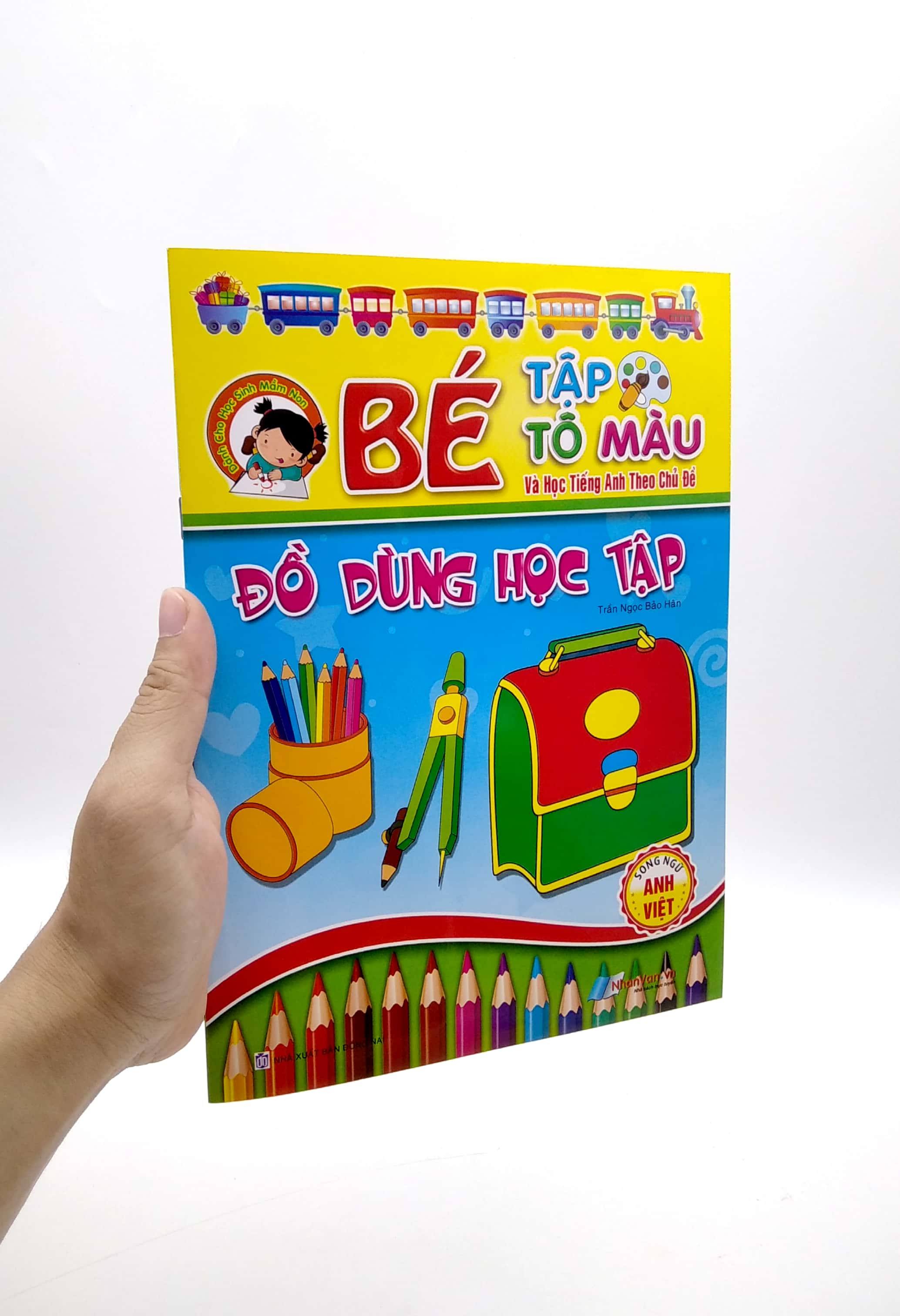 bé tập tô màu và học tiếng anh theo chủ đề - đồ dùng học tập - Ảnh 2