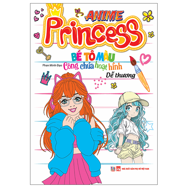 bé tô màu anime princess - công chúa hoạt hình - dễ thương