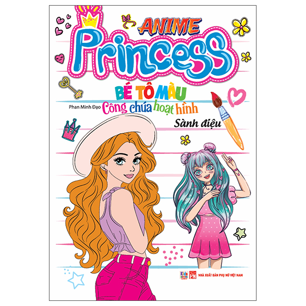 bé tô màu anime princess - công chúa hoạt hình - sành điệu