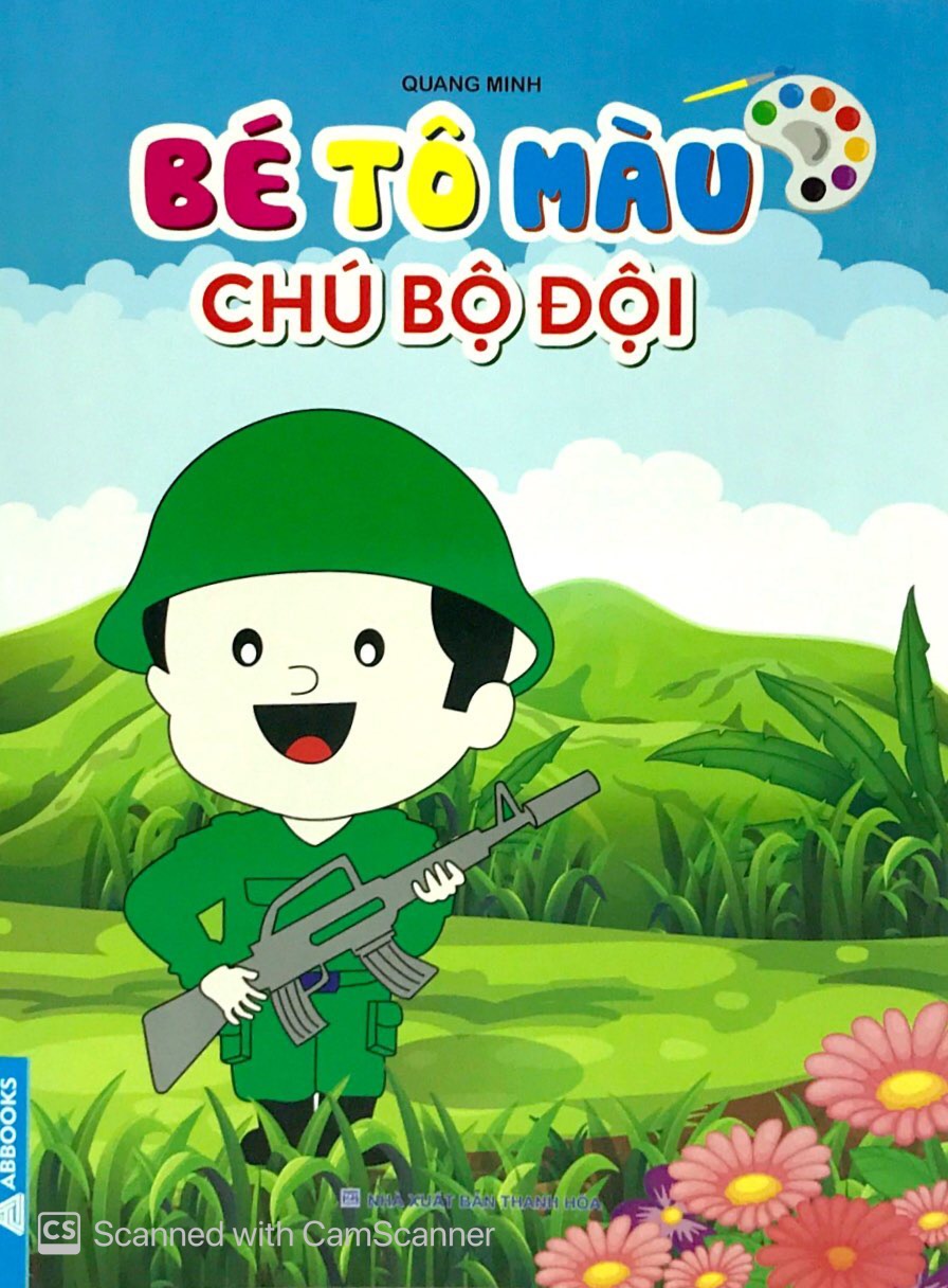 bé tô màu chú bộ đội - Ảnh 2