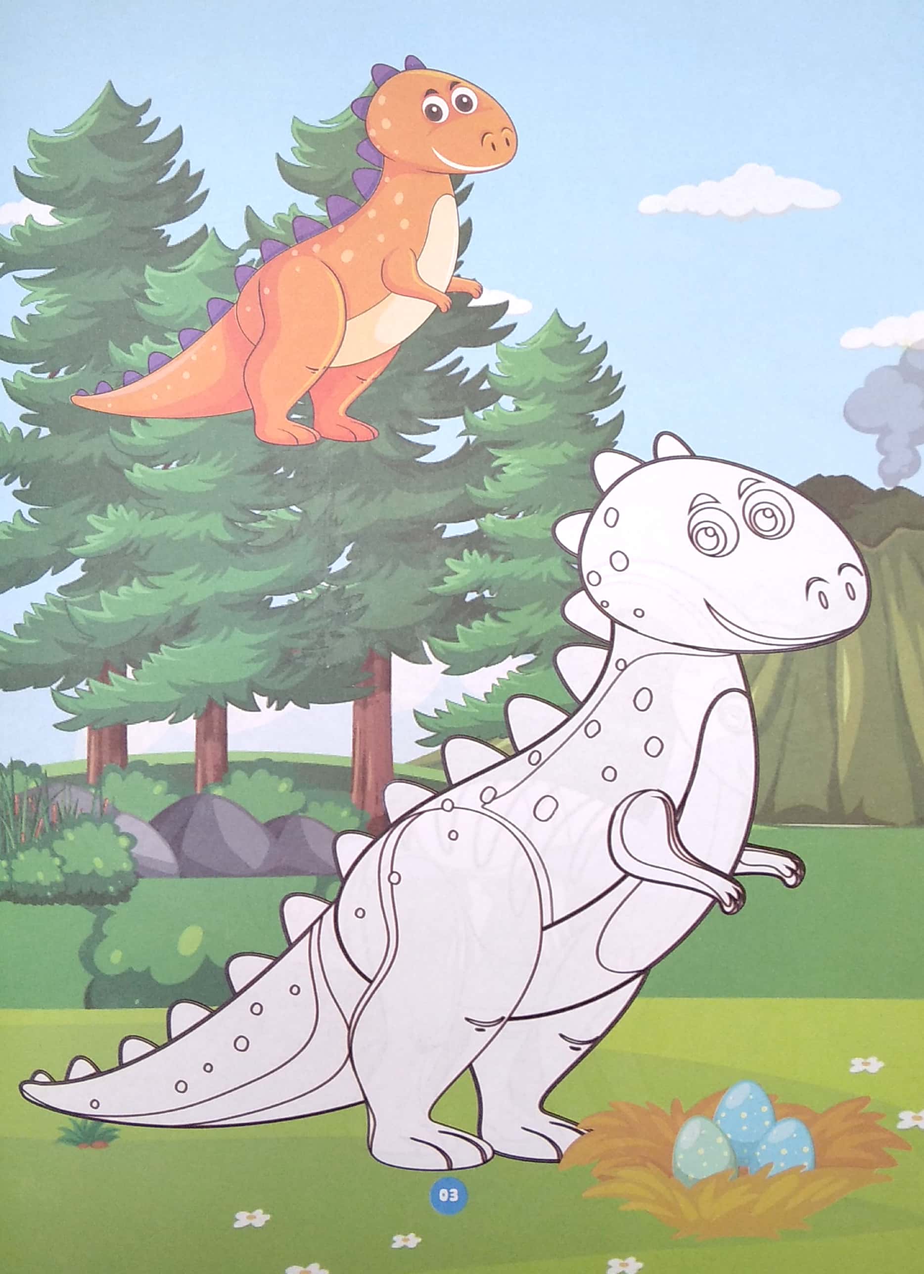 bé tô màu - dino party - Ảnh 5