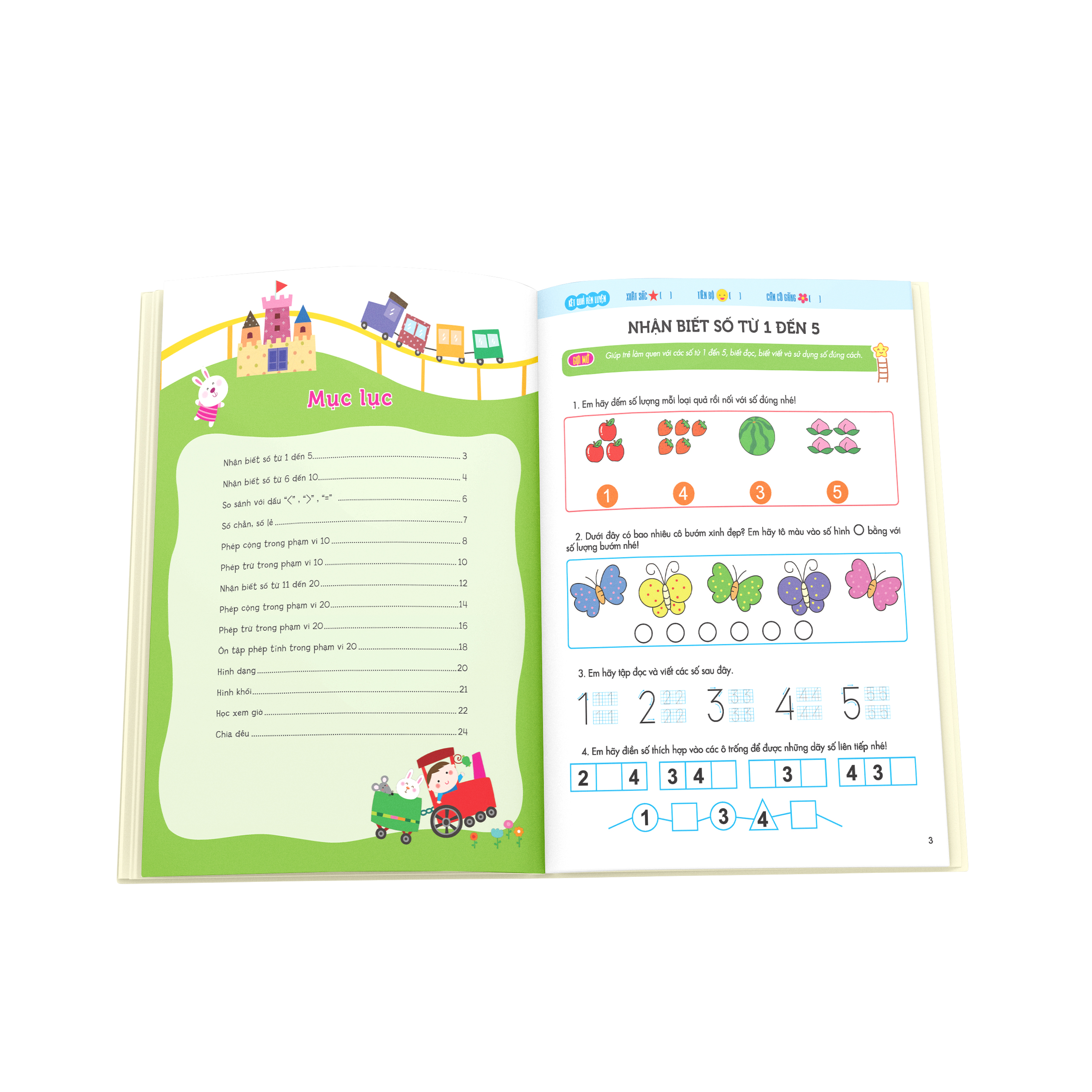 bé vào lớp 1 - bé học toán (dành cho bé từ 4-6 tuổi) - Ảnh 3