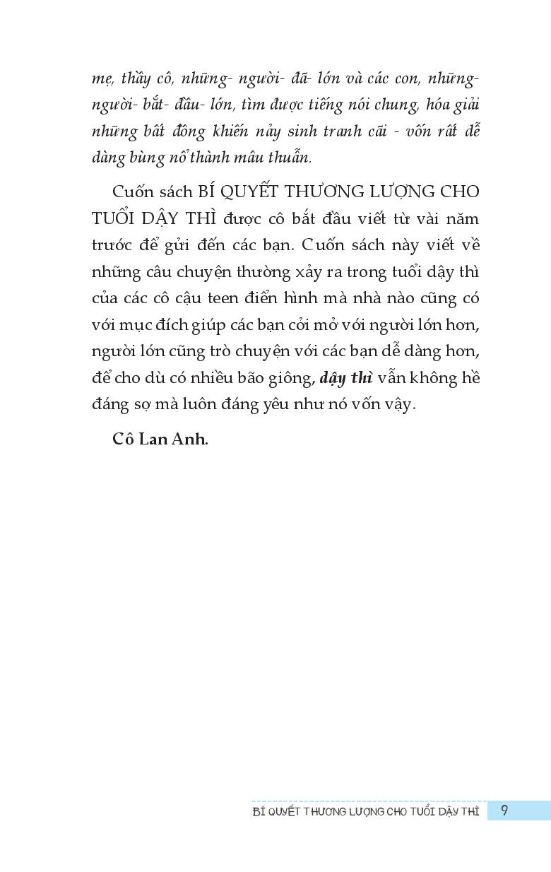 Bí Quyết Thương Lượng Cho Tuổi Dậy Thì - Ảnh 10