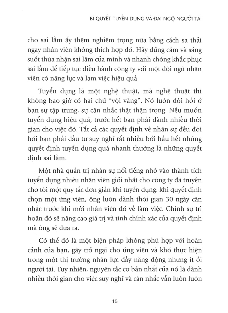 bí quyết tuyển dụng & đãi ngộ người tài (tái bản) - Ảnh 8