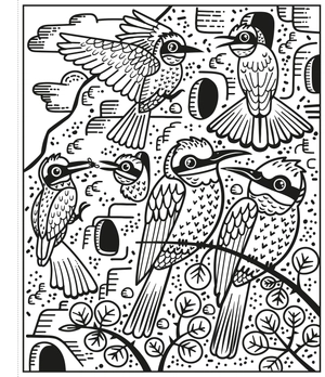 birds magic painting book - Ảnh 4