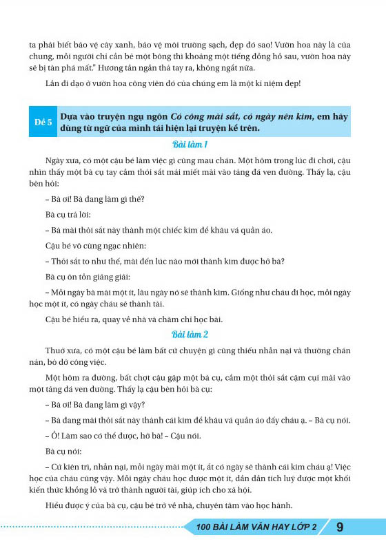Bộ 100 Bài Làm Văn Hay Lớp 2 - Ảnh 3
