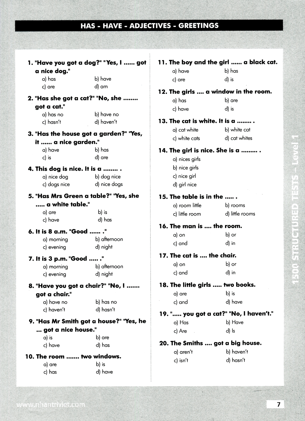 bộ 1500 structured tests level 1 - Ảnh 7