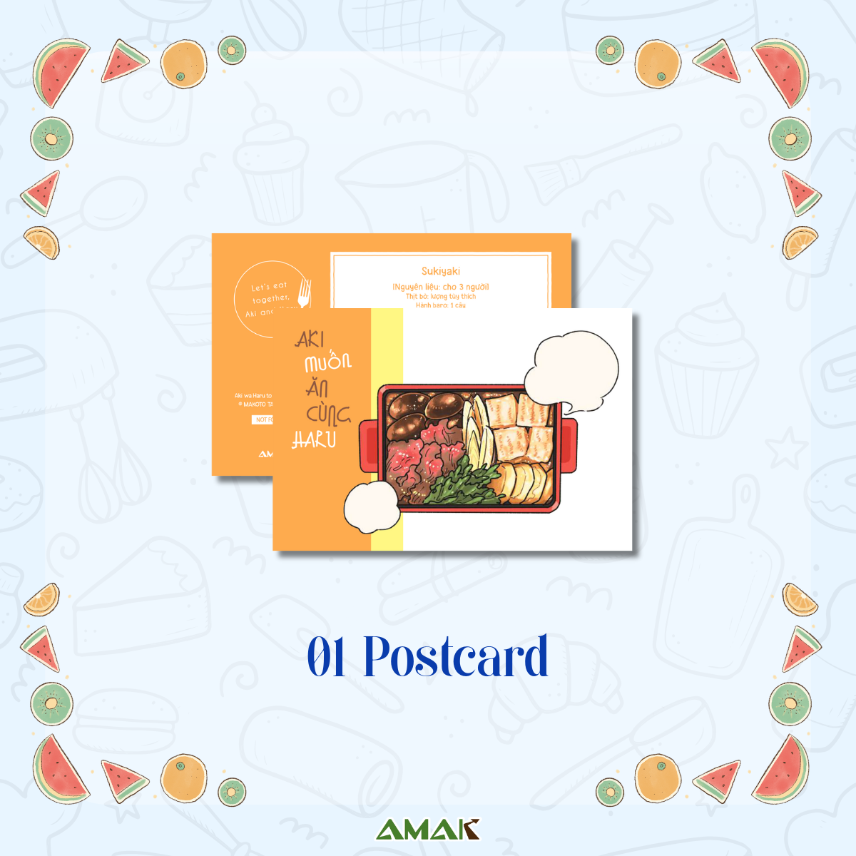 Bộ Aki Muốn Ăn Cùng Haru - Let's Eat Together, Aki And Haru - Tập 3 - Tặng Kèm Tấm Sticker + Clear Bookmark + Postcard Hai Mặt - Ảnh 5