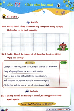 bộ bài tập hằng ngày tiếng việt 3 - tập 1 (cánh diều) (2022) - Ảnh 4