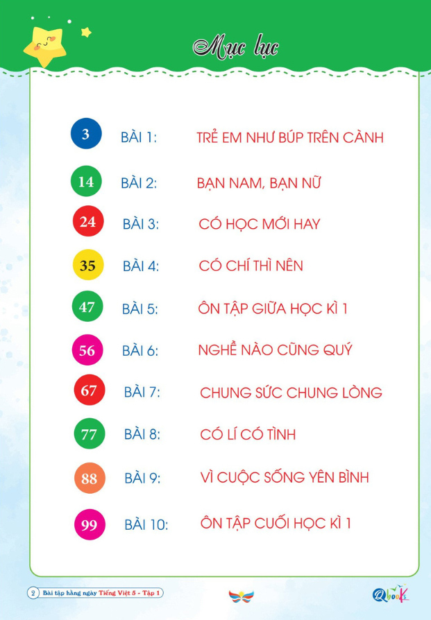 Bộ Bài Tập Hằng Ngày Tiếng Việt 5 - Tập 1 (Cánh Diều) - Ảnh 3