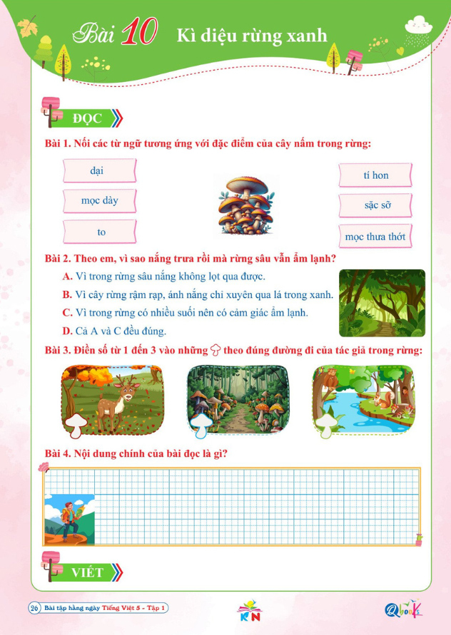 Bộ
						
										
										Bài Tập Hằng Ngày Tiếng Việt 5 - Tập 1 (Kết Nối) - Ảnh 4