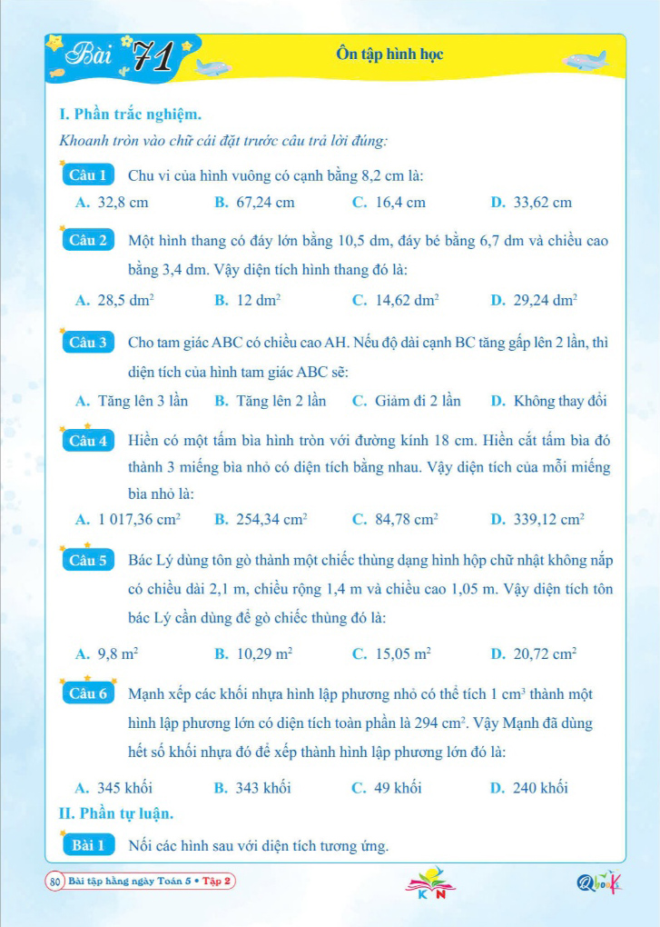 Bộ Bài Tập Hằng Ngày Toán 5 - Tập 2 (Kết Nối) - Ảnh 7