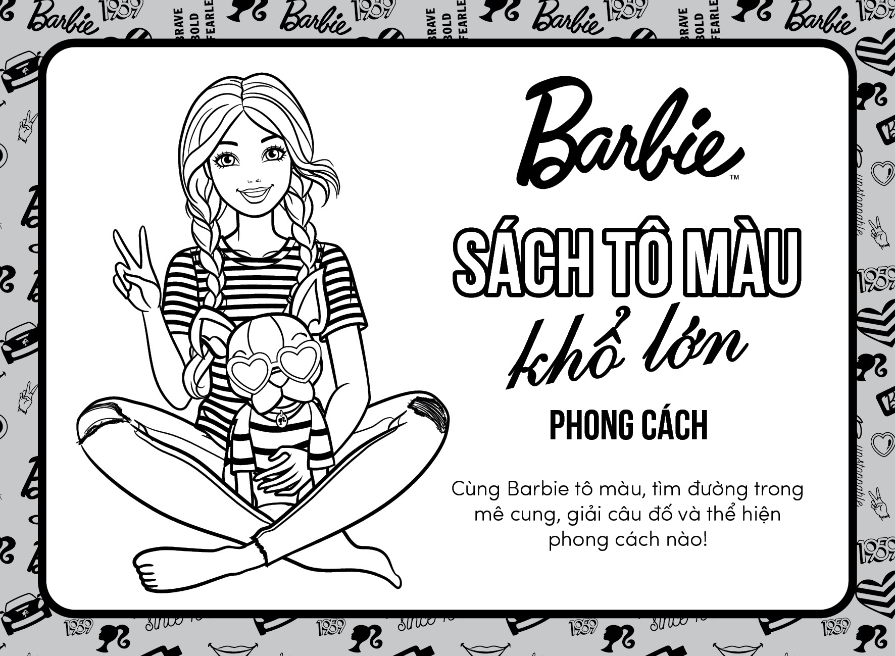 Bộ Barbie - Sách Tô Màu Khổ Lớn - Phong Cách - Ảnh 3