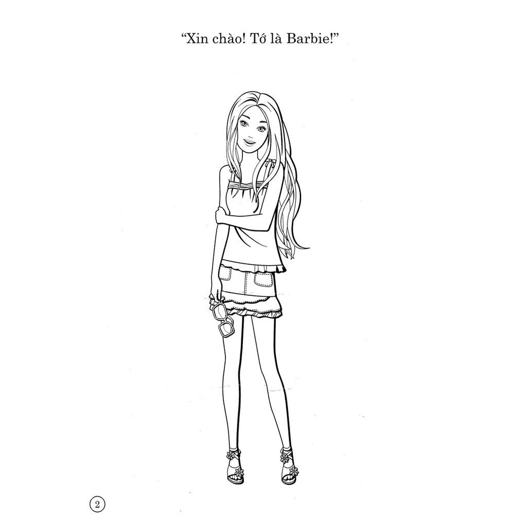 bộ barbie xinh đẹp 1 (tô màu có hình dán) - Ảnh 3