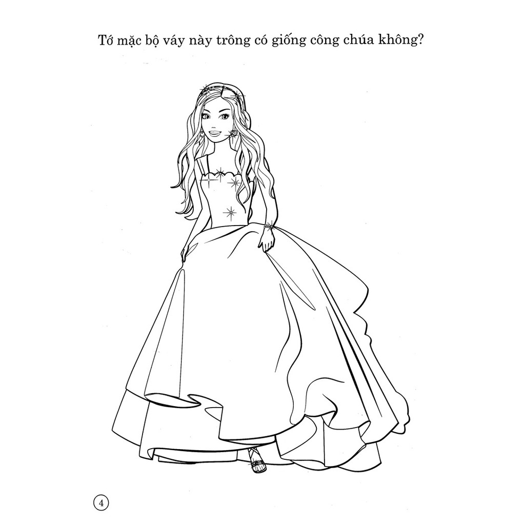 bộ barbie xinh đẹp 1 (tô màu có hình dán) - Ảnh 4