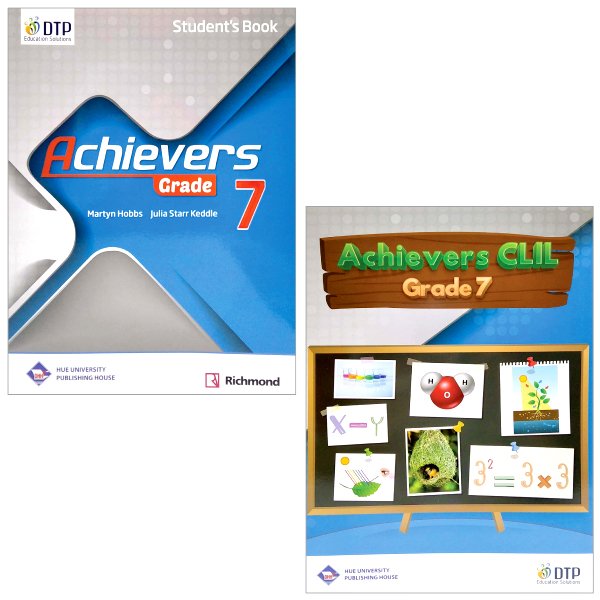 bộ bộ achievers grade 7 - student's book + clil book (bộ 2 cuốn)