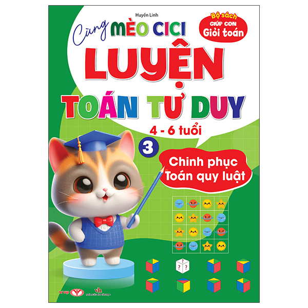 Bộ Bộ Sách Giúp Con Giỏi Toán - Cùng Mèo Cici Luyện Toán Tư Duy 4-6 Tuổi - Tập 2 - Khám Phá Hình Khối - Ảnh 3