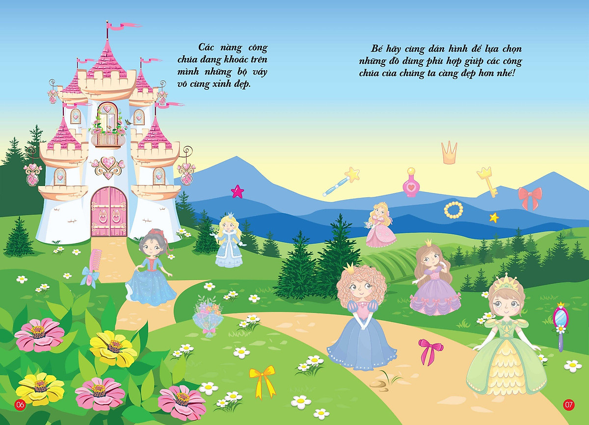 bộ bóc dán hình thông minh - little princess - công chúa nhỏ 3 - Ảnh 3