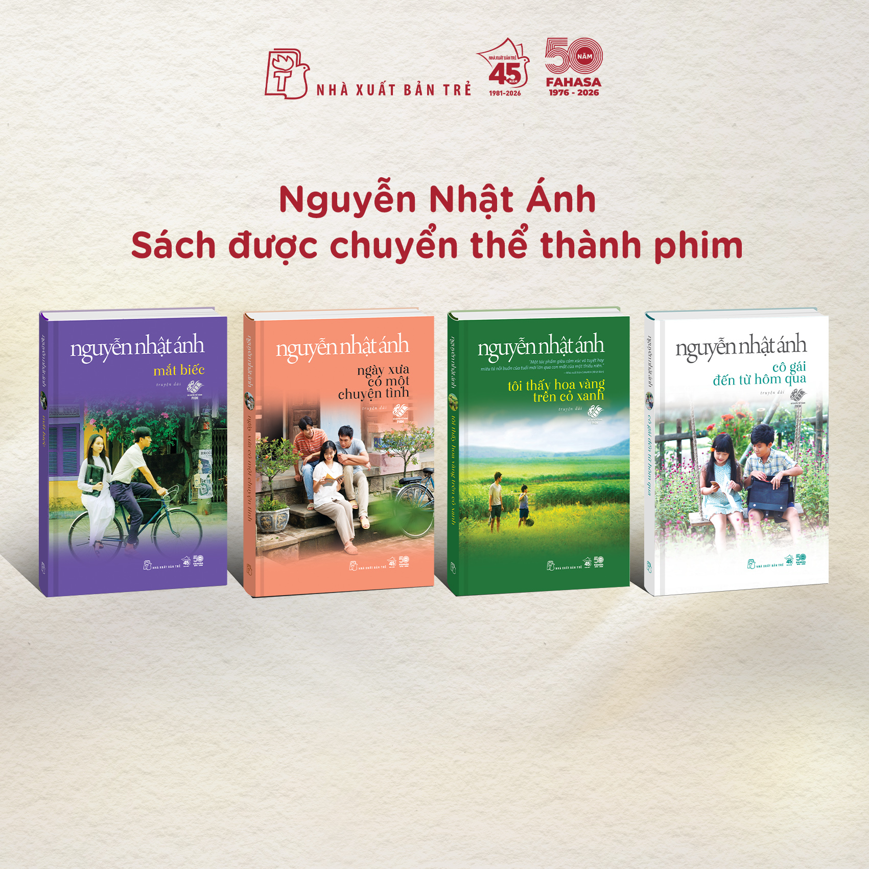 Bộ Boxset Nguyễn Nhật Ánh - Đã Chuyển Thể Thành Phim (Hộp 4 Cuốn) - Tặng Kèm 4 Bookmark + 1 Shikishi Ngẫu Nhiên Có Chữ Ký Tác Giả + 1 Túi Canvas - Phiên Bản Độc Quyền 50 Năm Fahasa - Ảnh 3